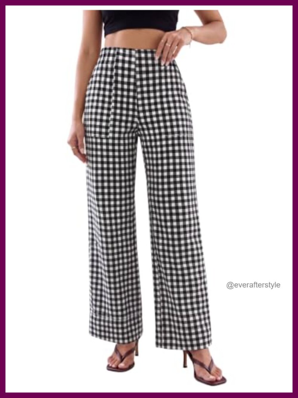 Women's Trendy High Waisted Wide Leg Jeans Cotton Blend Elastic Waist